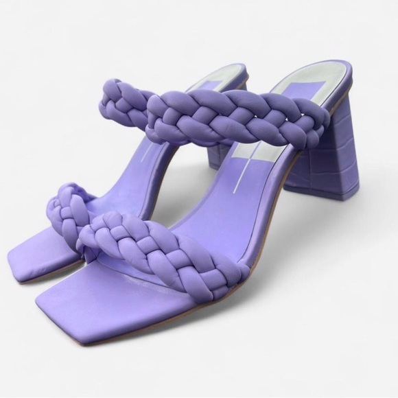 Dolce Vita Lavender Braided Double-Strap Slide Sandals - Picture 2 of 4